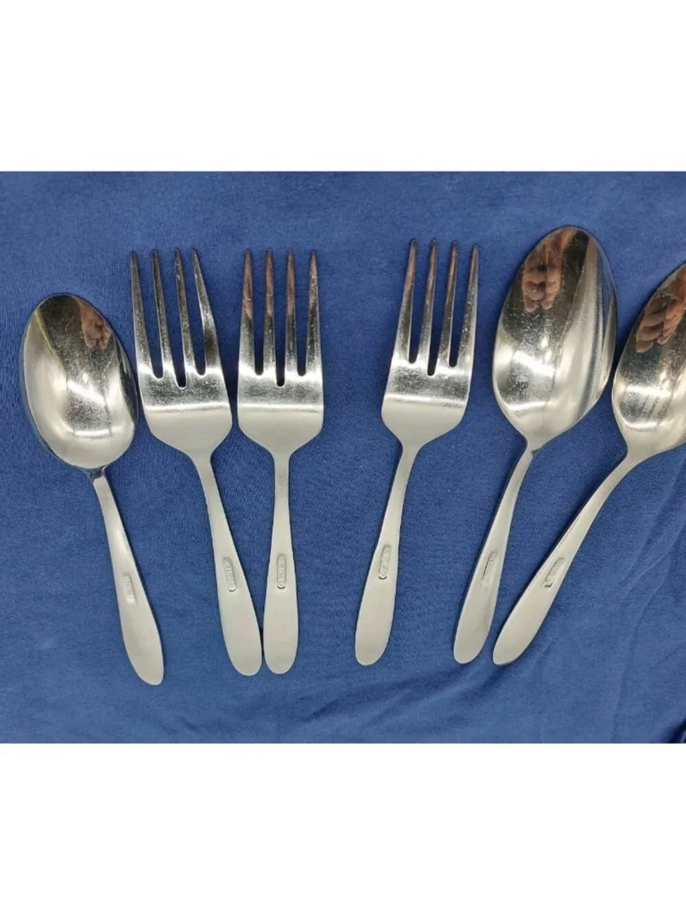 Oneida Taylor Everyday Flatware 2 Dinner 1 Soup 3 Forks Spoons Set Of 6